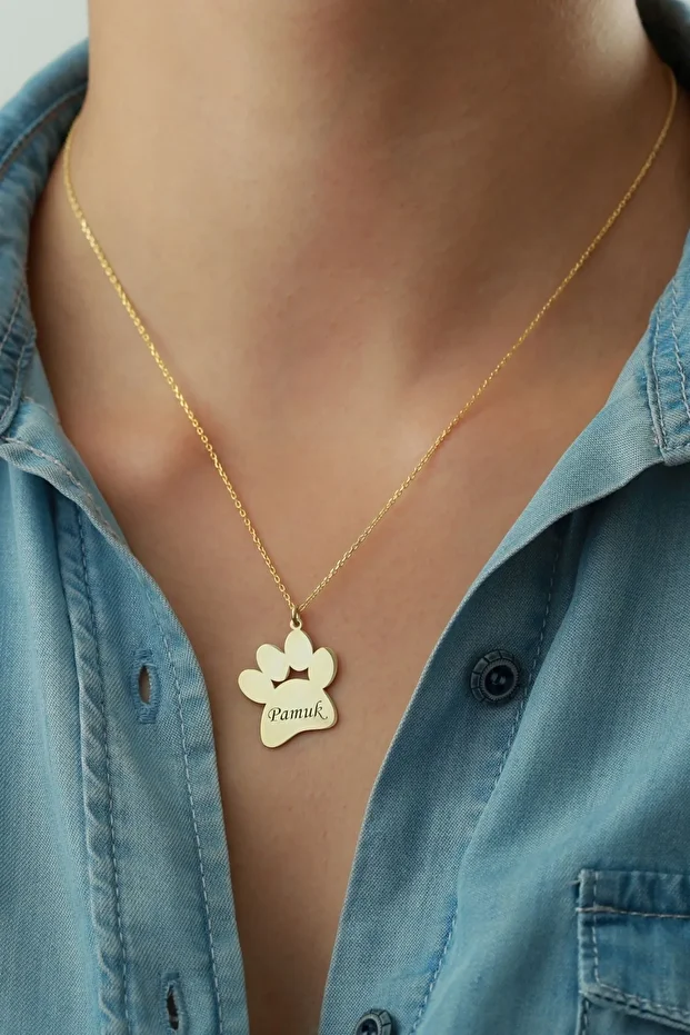 Gümüş Isimli Pati Kolye