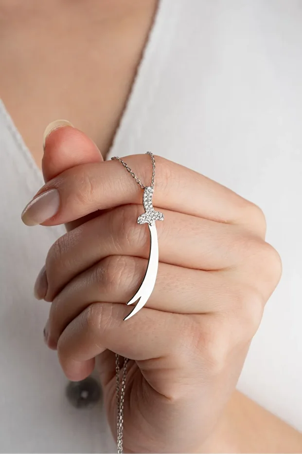 Gümüş Zülfikar Kılıcı Kolye