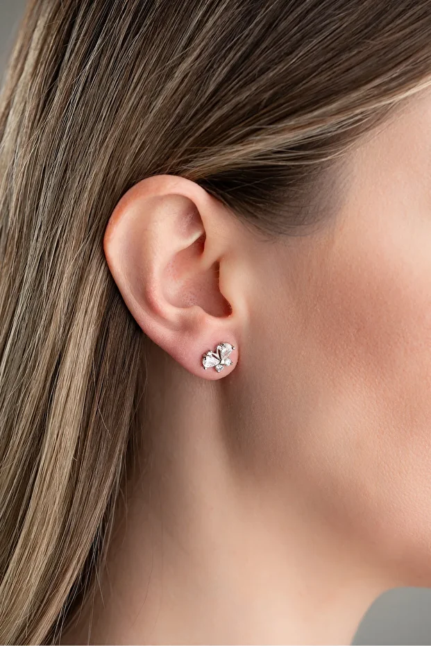 Gümüş Kelebek Küpe