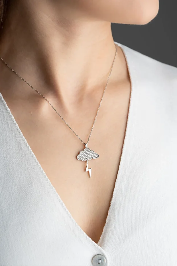 Gümüş Bulut Kolye