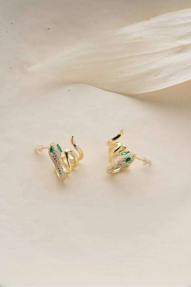 Gümüş Yılan Küpe