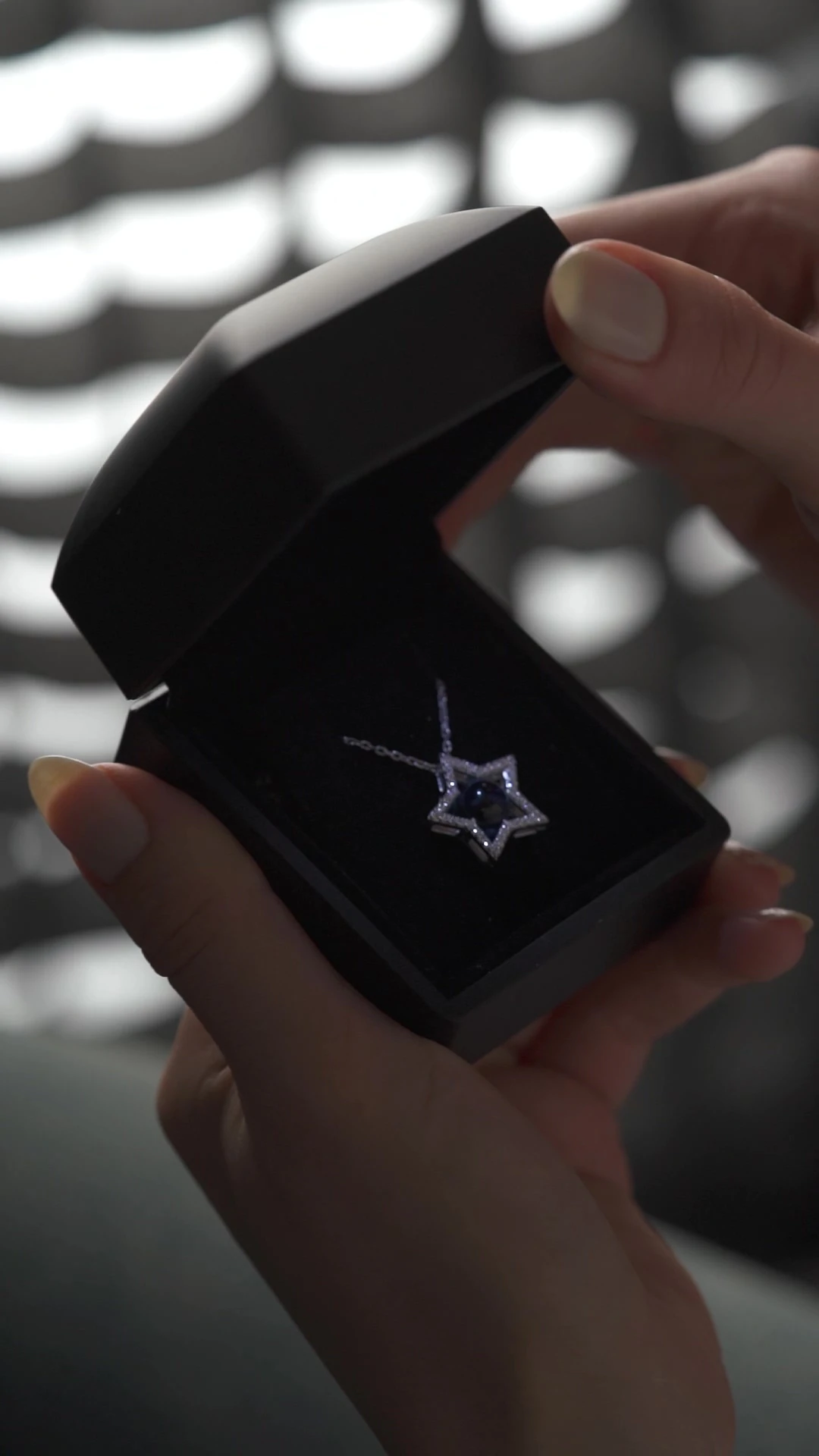 Gümüş Mavi Yıldız Kolye