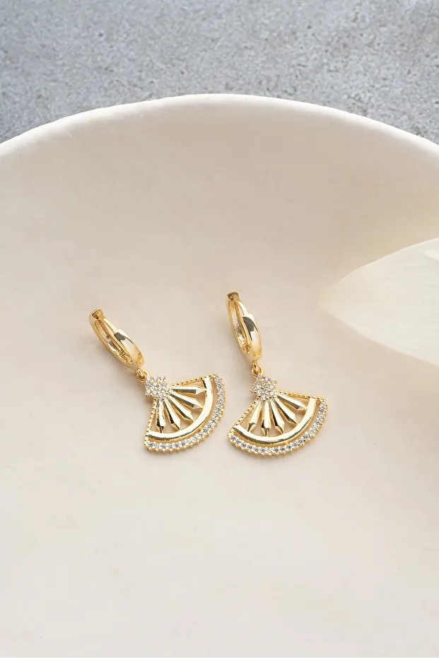 Gümüş Gold Trend Küpe
