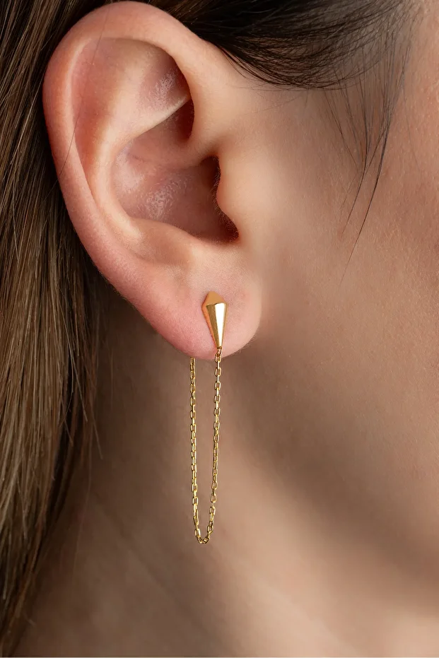 Gümüş Zincir Küpe