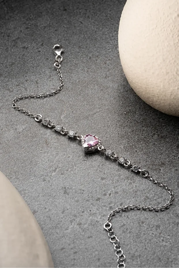 Gümüş Kalp Bileklik