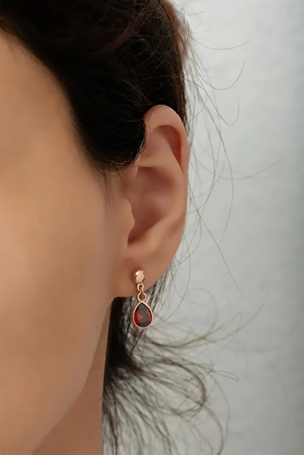 Genel Markalar 925 Ayar Gümüş Tektaş Küpe