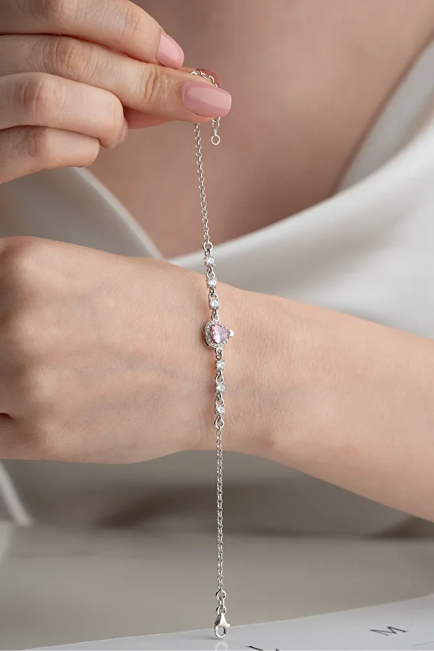 Gümüş Kalp Bileklik