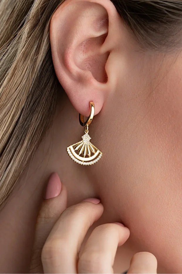 Gümüş Gold Trend Küpe