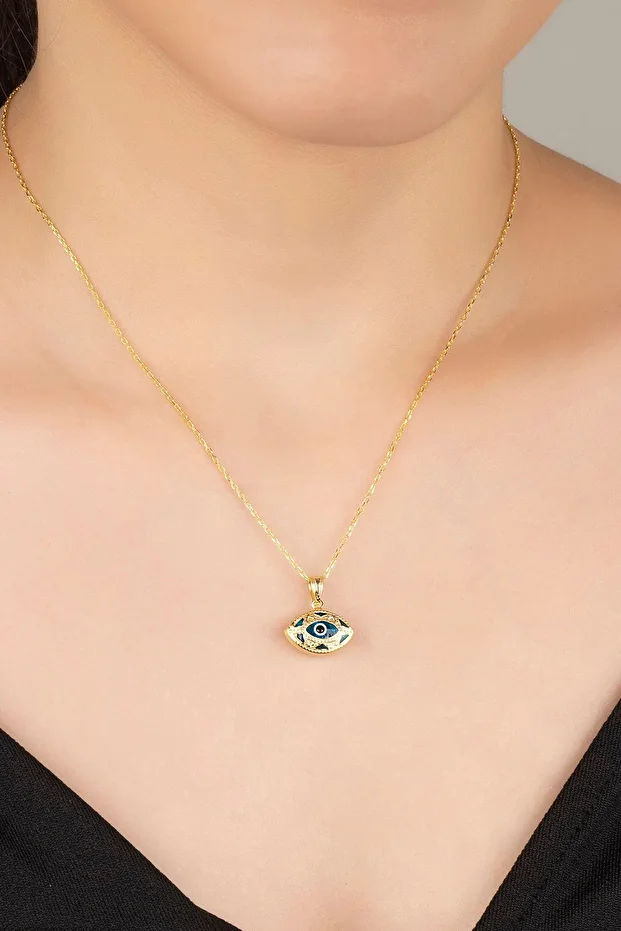 Gümüş Damla Göz Kolye