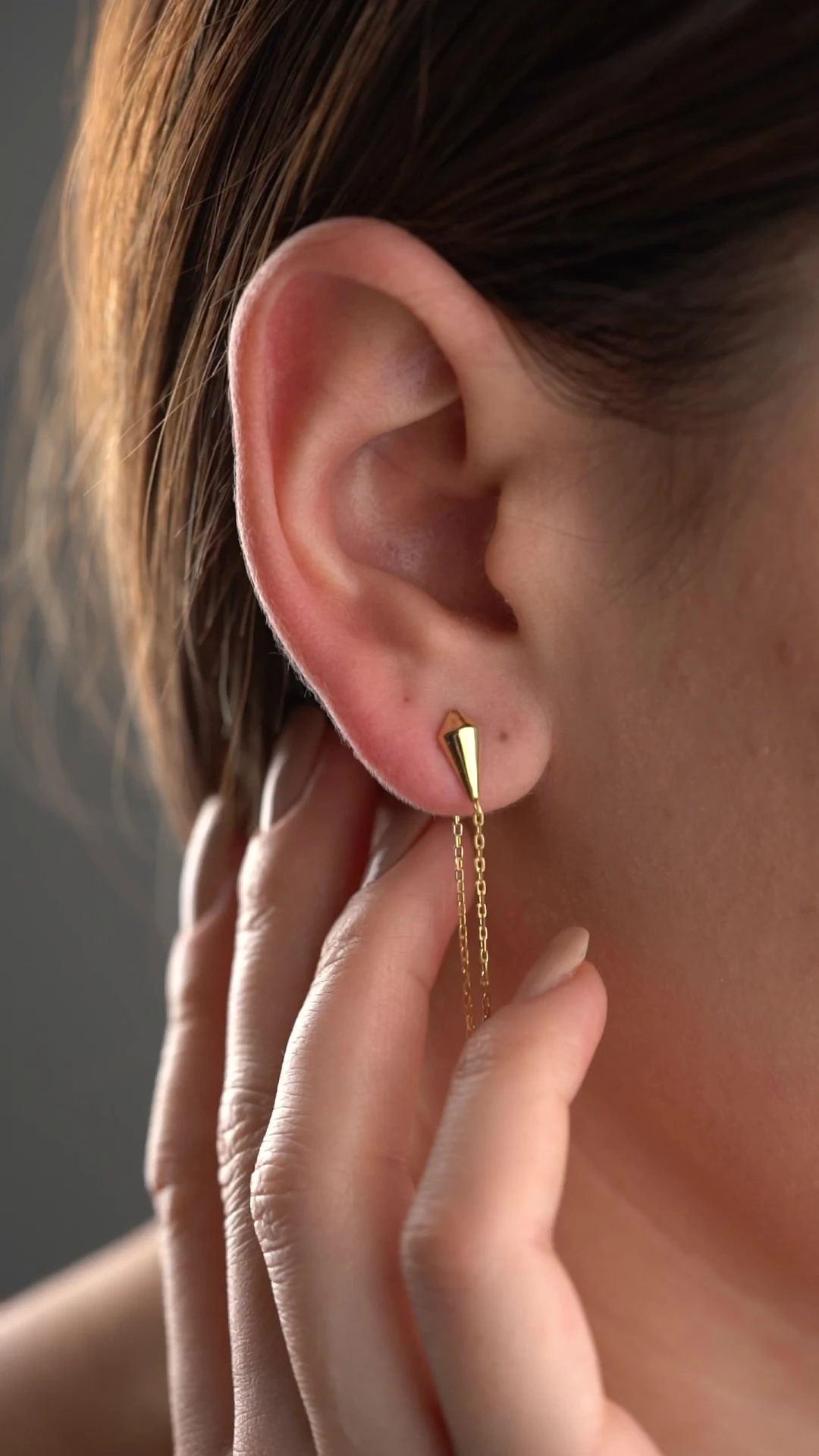 Gümüş Zincir Küpe