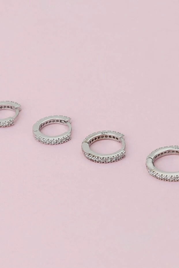 Gümüş 4'lü Set Küpe