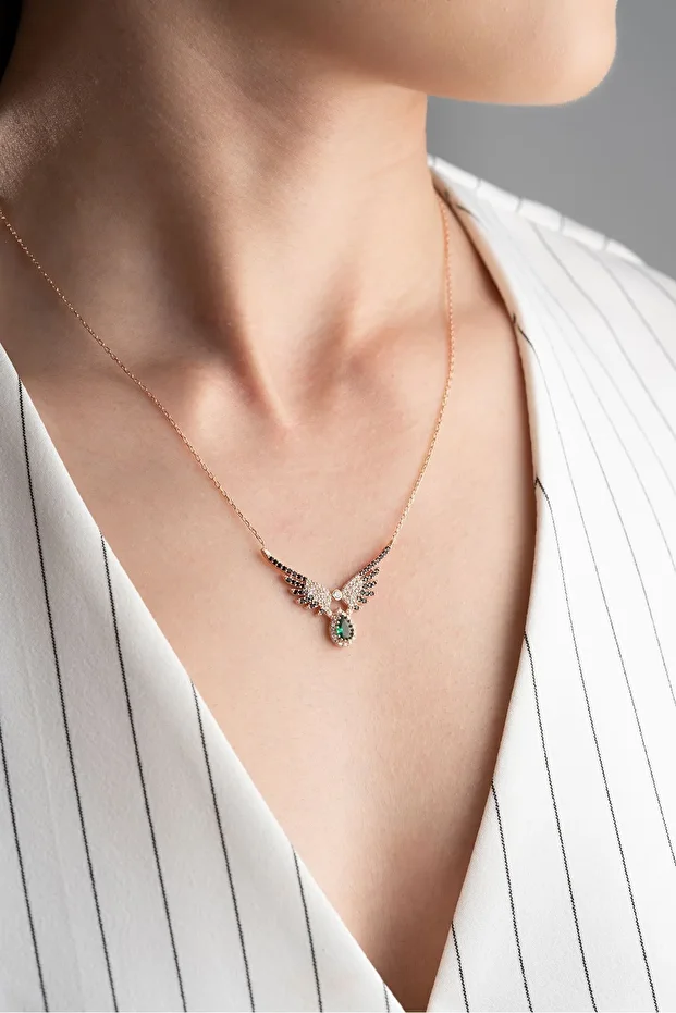 Gümüş Kanat Kolye