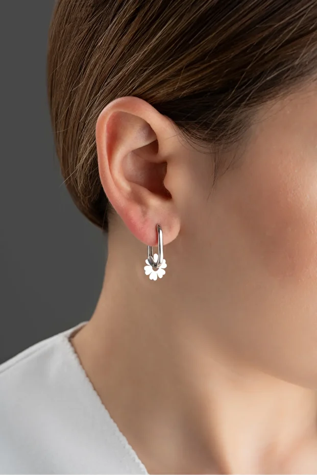 Gümüş Göçmen Küpesi ( Rodyum )