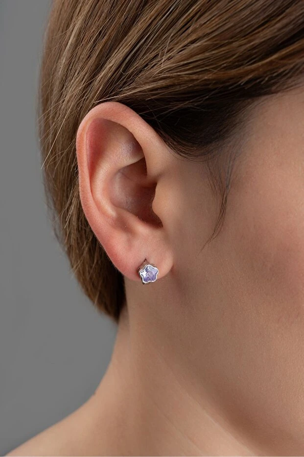 Gümüş Yıldız Minik Küpe