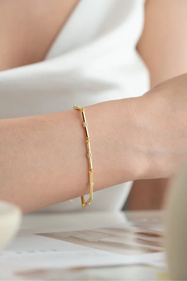 Gümüş Gold Trend Bileklik