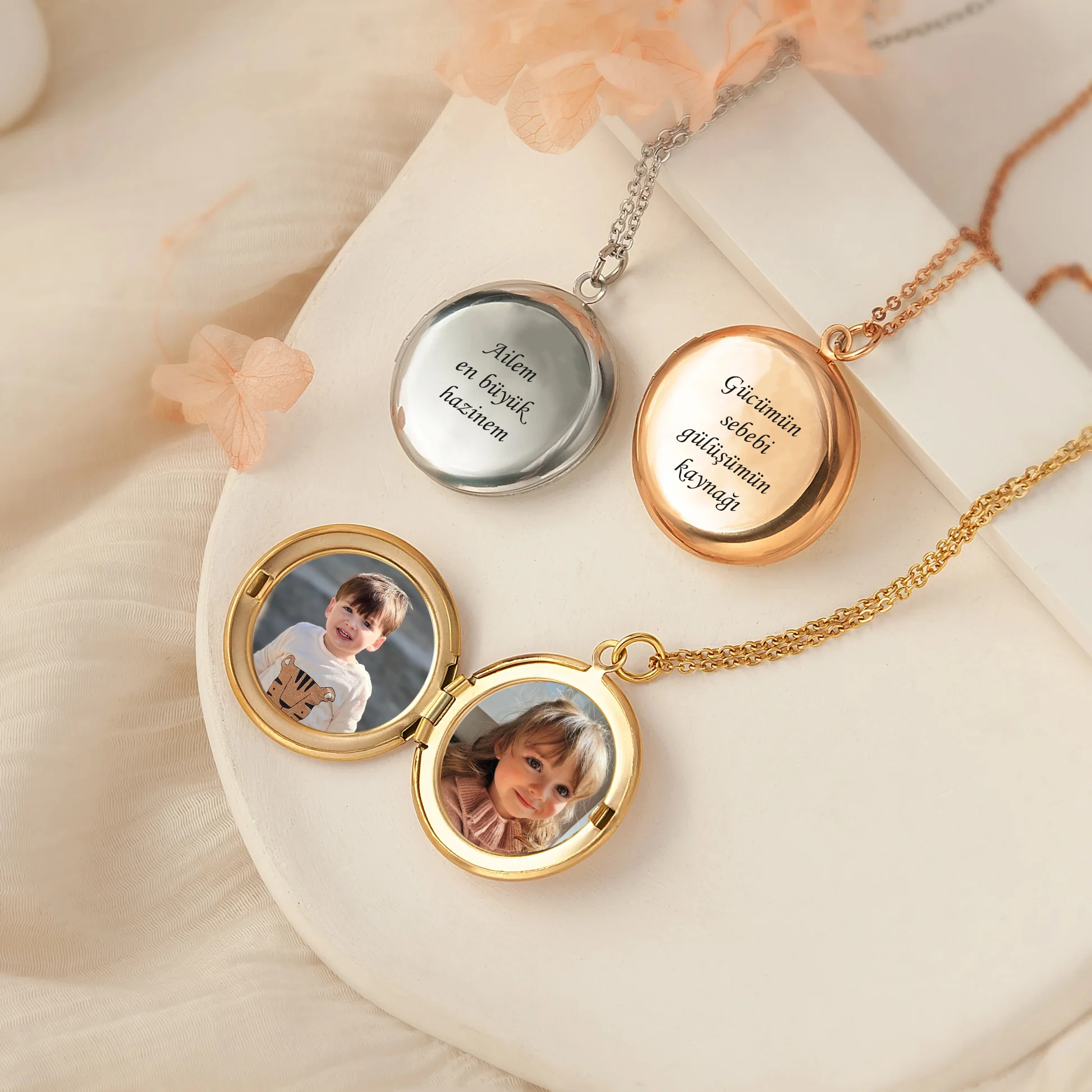 Resimli Kapaklı Anı Kolyesi