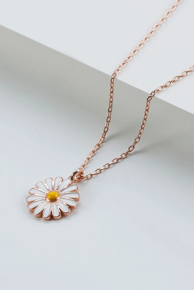 Papatya Gümüş Kolye