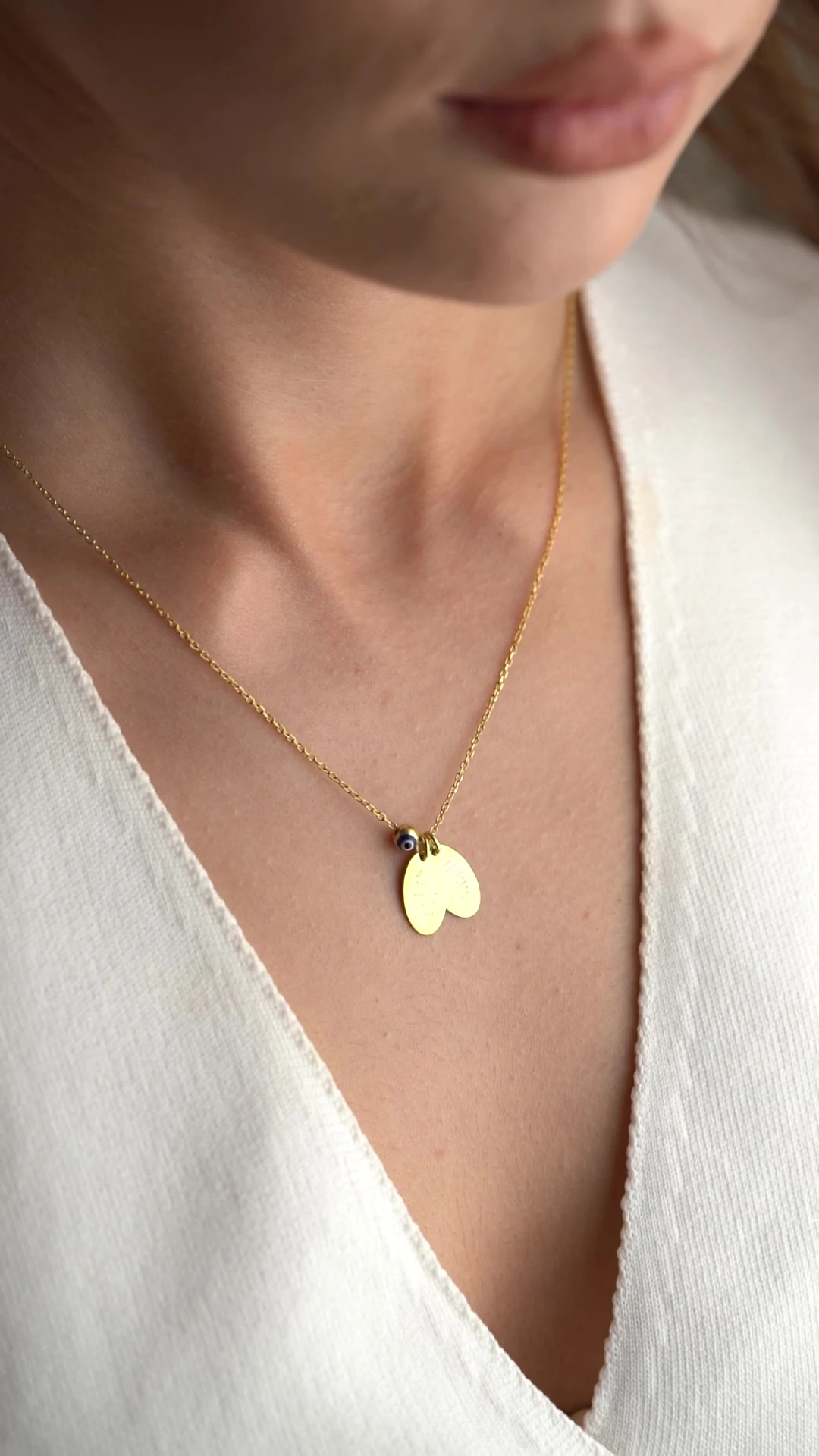 Gümüş Çift Dualı Kolye