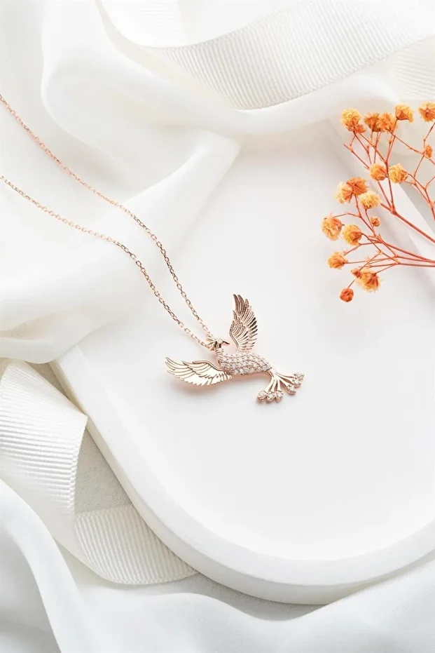 Anka Kuşu Gümüş Kolye