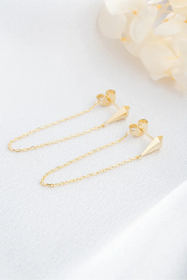 Gümüş Zincir Küpe