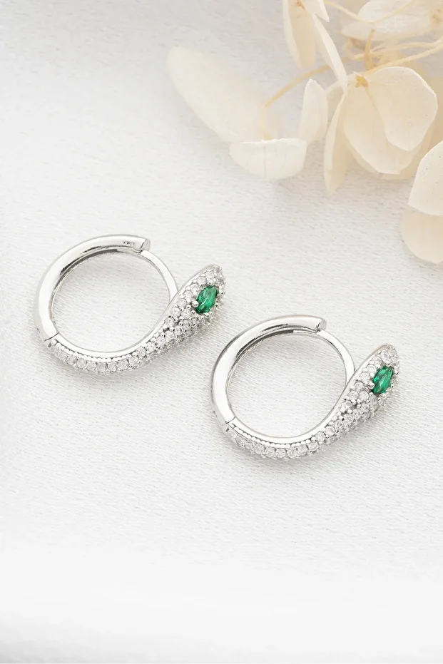 Gümüş Yılan Küpe