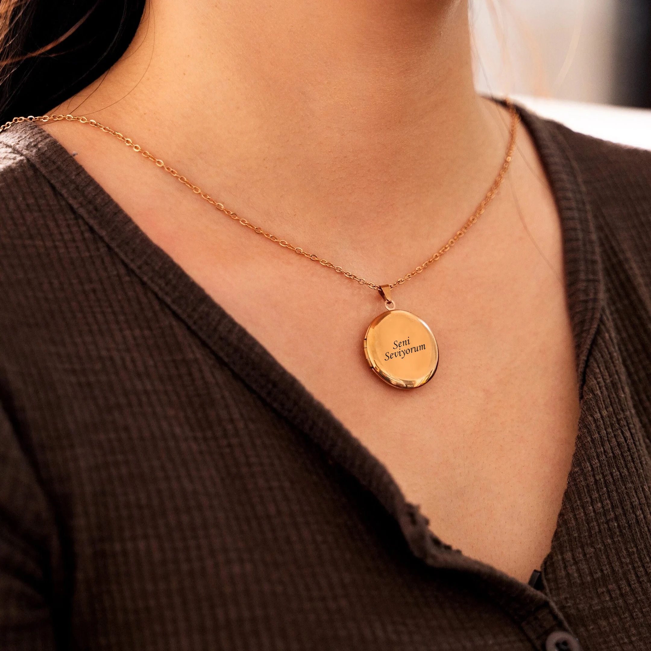 Resimli Kapaklı Anı Kolyesi