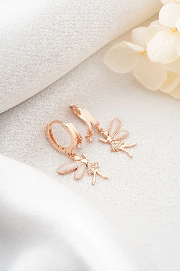 Gümüş Çift Taşlı Peri Küpe