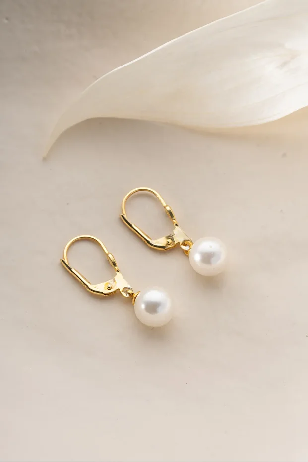 Gümüş İnci Küpe