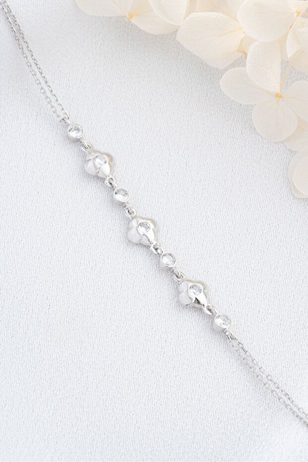 Gümüş Çiçek Bileklik