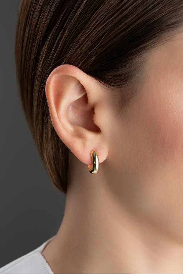 Gümüş Minik Halka Küpe