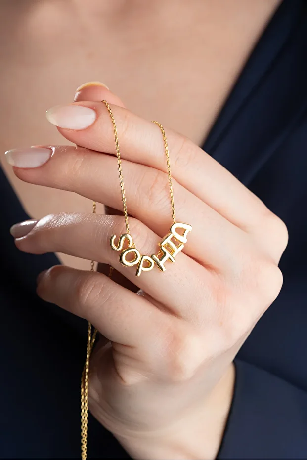 Gümüş Balon Harf İsimli Kolye