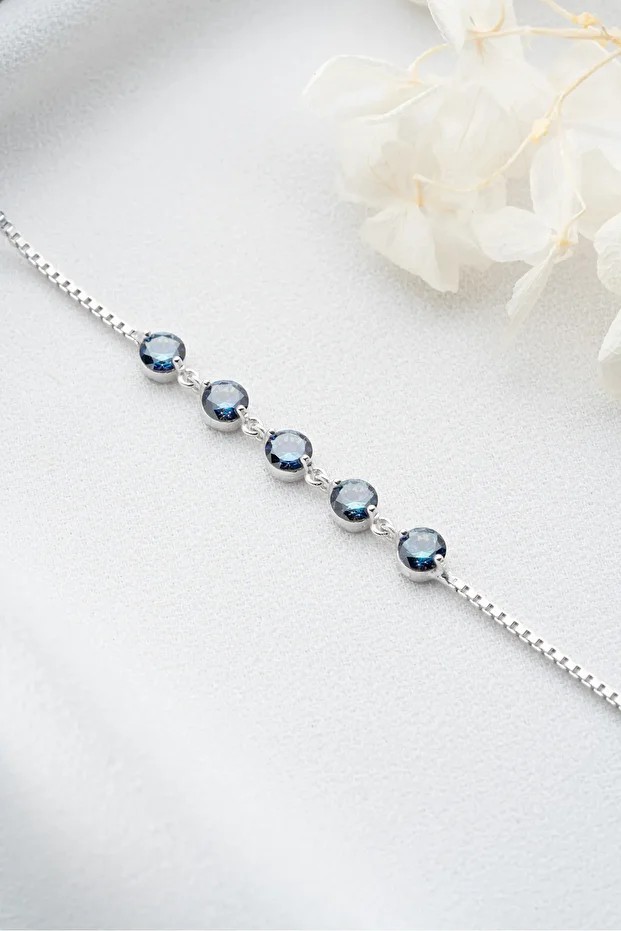 Gümüş Opal Taşlı Bileklik