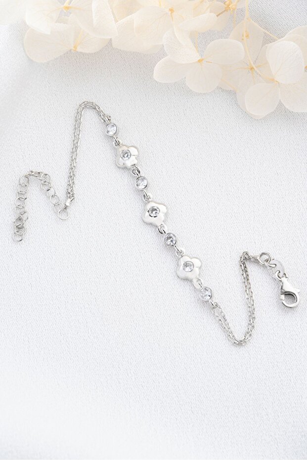 Gümüş Çiçek Bileklik