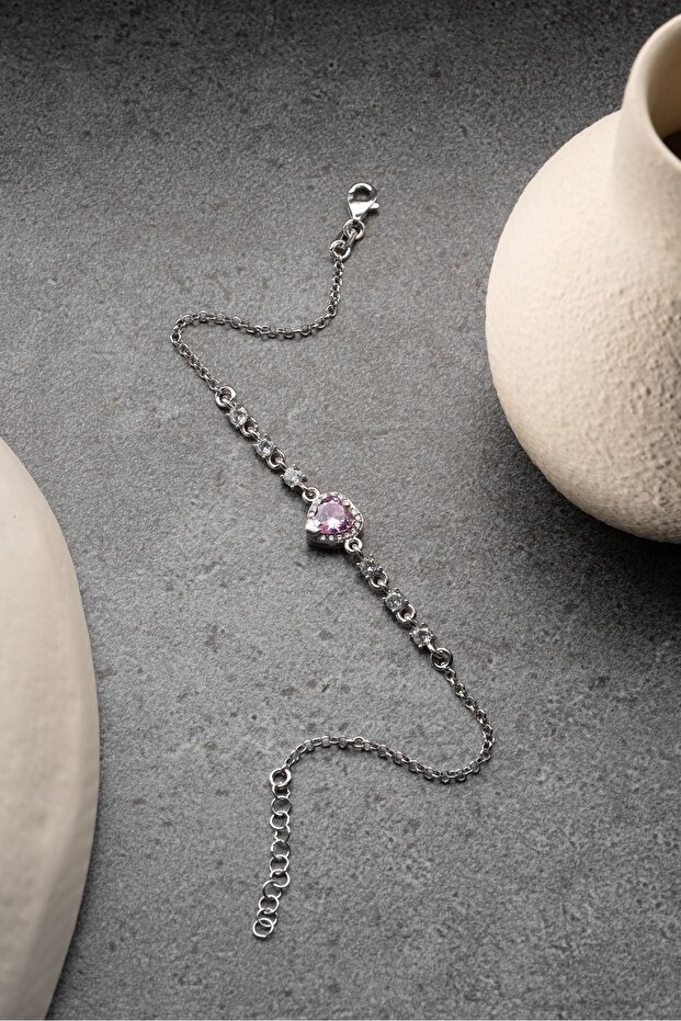 Gümüş Kalp Bileklik