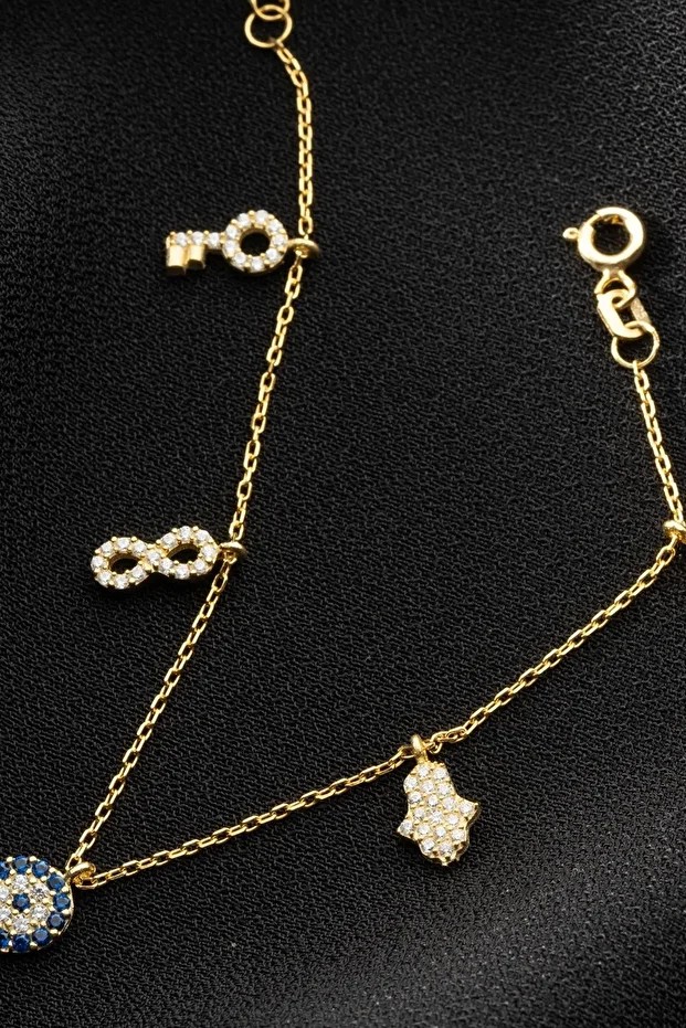Gümüş Gold Şans Bileklik
