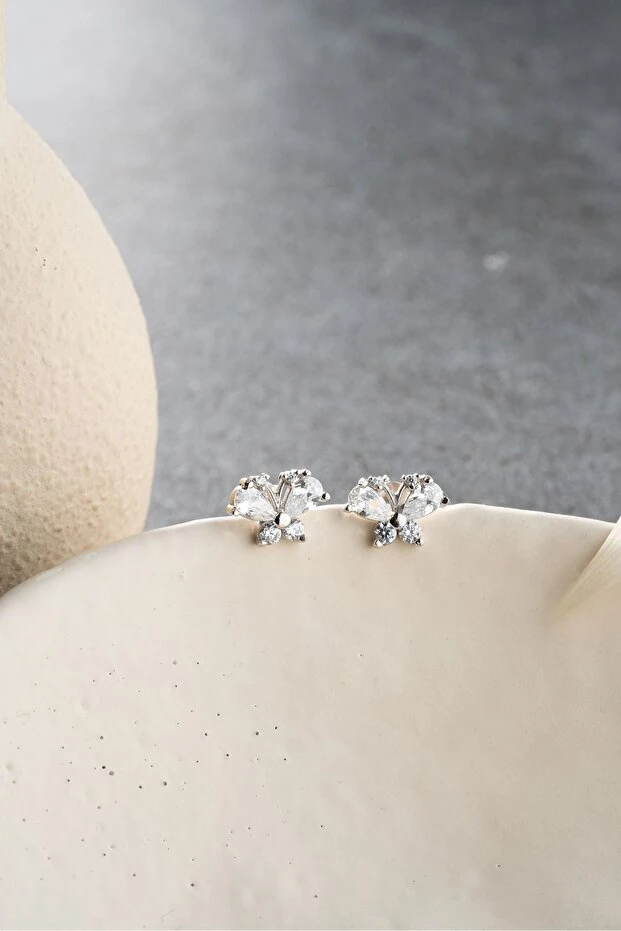 Gümüş Kelebek Küpe