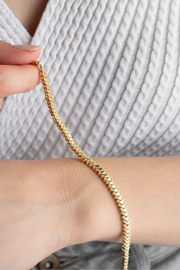Gümüş Gold Trend Bileklik