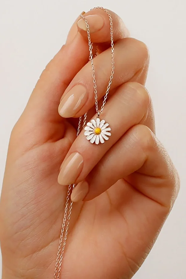 Papatya Gümüş Kolye