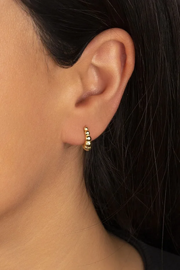 Taşsız Halka Gümüş Küpe