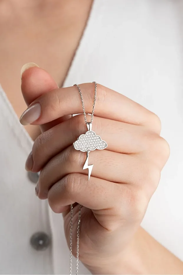 Gümüş Bulut Kolye