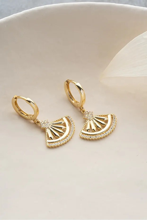 Gümüş Gold Trend Küpe
