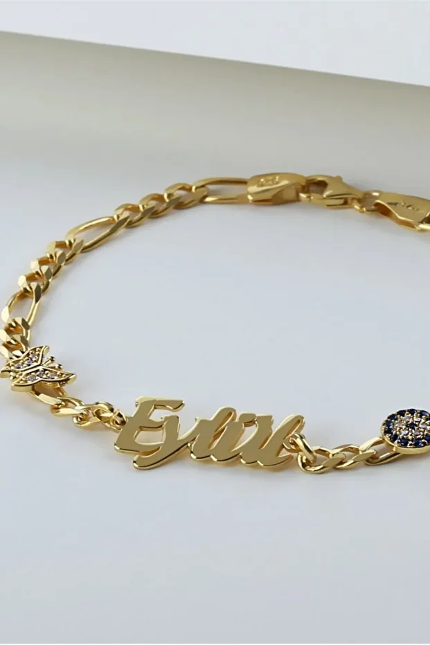 Gümüş Isimli Zincir Bileklik