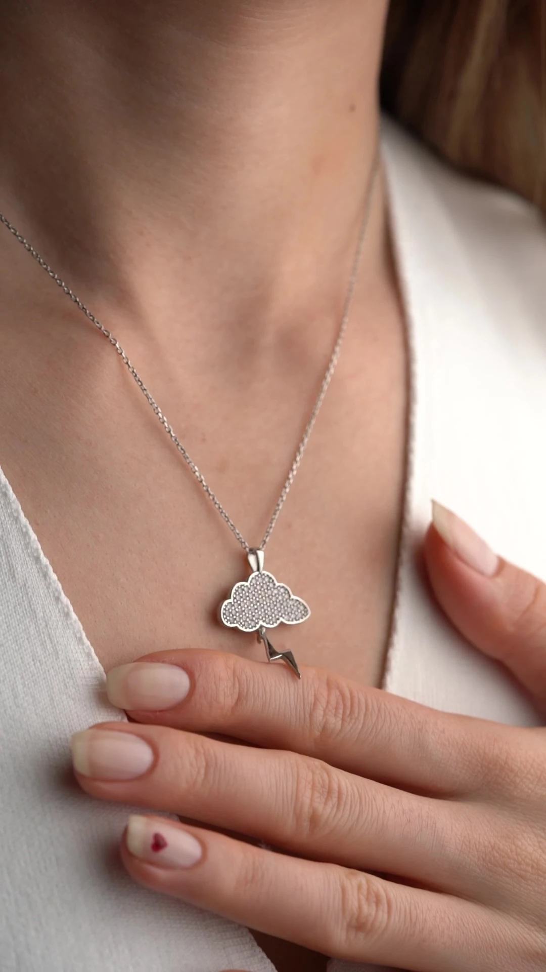 Gümüş Bulut Kolye