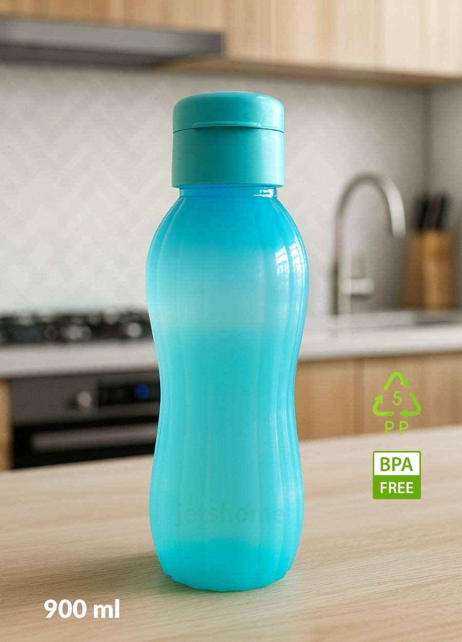 Su Şişesi Sızdırmaz Kapak Okul Matarası BPA Free Suluk Orta Boy Kokusuz Matara Mavi 900 ml