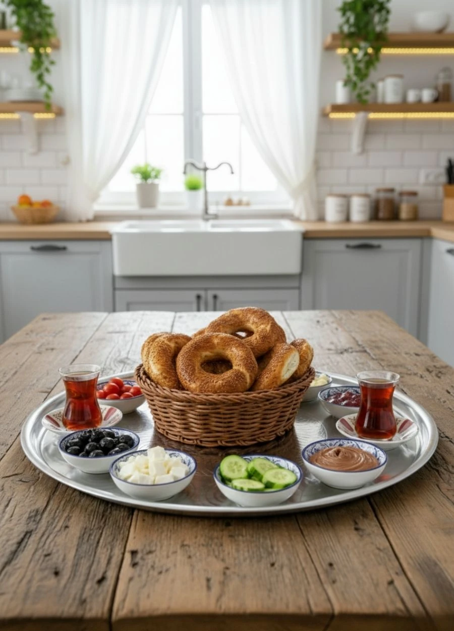 61 cm Paslanmaz Çelik Yer Sofrası Sini Yemek Sunum Çay Kahve Servis Tepsisi NO:65