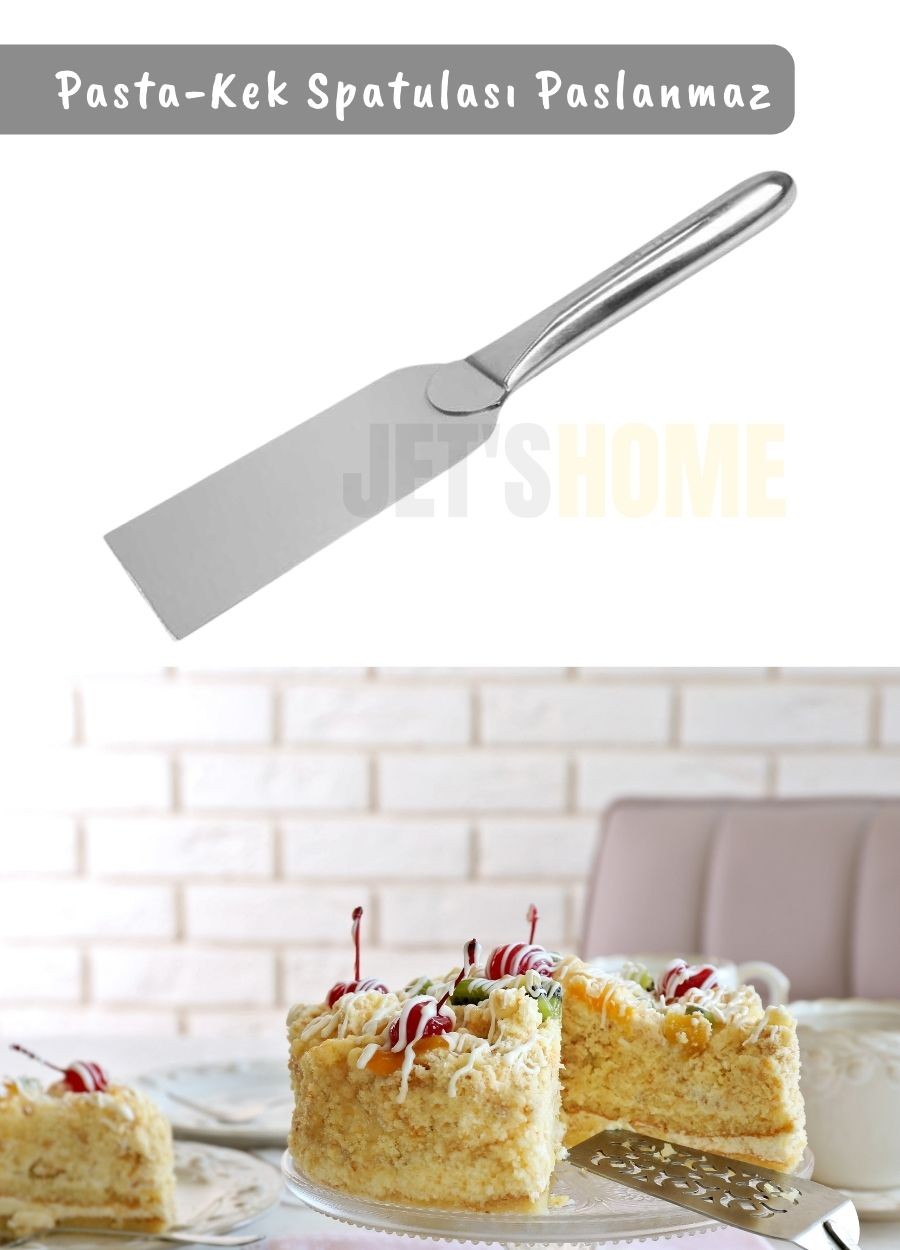 Pasta Spatulası Paslanmaz Kek Spatulası Krema Spatula No:1 Çelik 23 cm