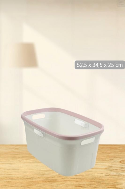 Çeyiz Seti 80 Lt Kirli Sepeti 20 Lt Çamaşır Selesi Gri Pembe Çamaşır Sepeti