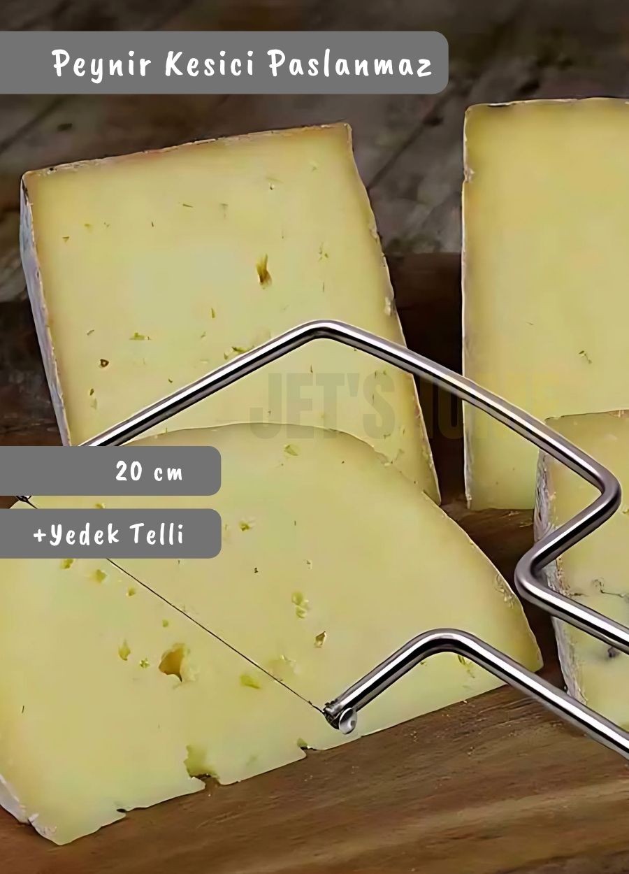 Peynir Dilimleyici Paslanmaz Peynir Kesici Çelik Peynir Bıçağı 20 cm Yedek Telli