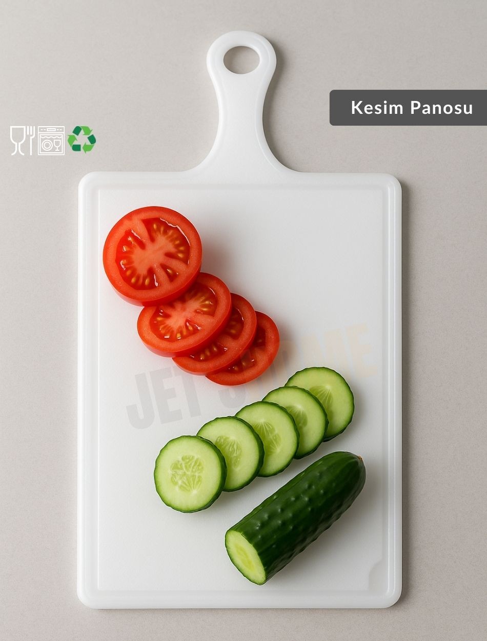 Saplı Kesim Panosu Doğruma Tahtası Salata Meyve Kesme Tahtası 36x21 cm