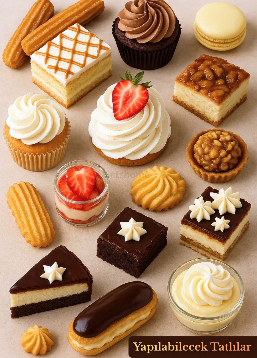 Büyük Boy 5’li Krema Duy Seti Paslanmaz Çelik Pasta Cupcake ve Tatlı Süsleme Uçları Krema Duyu Set-1